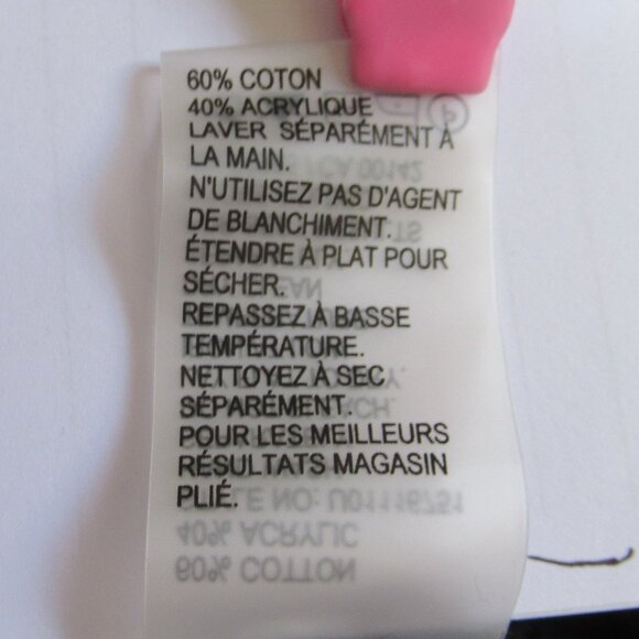 Long Knit Sweater, Chevron, Black & White, Bionco Nygard, - Picture 6 of 6